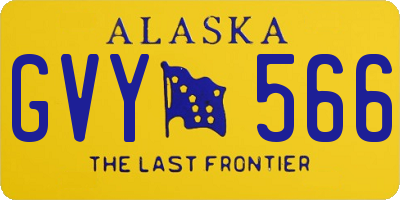 AK license plate GVY566