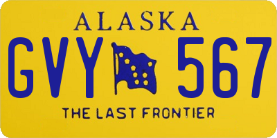 AK license plate GVY567