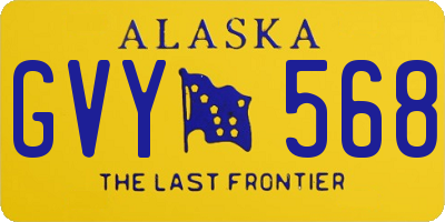 AK license plate GVY568