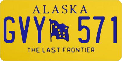 AK license plate GVY571