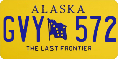 AK license plate GVY572