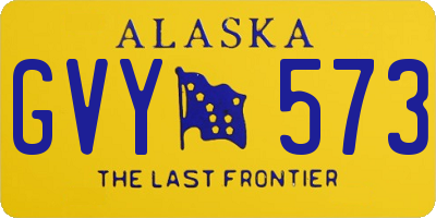 AK license plate GVY573