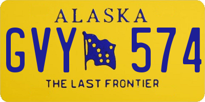 AK license plate GVY574