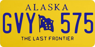 AK license plate GVY575