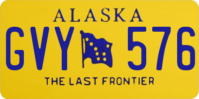 AK license plate GVY576