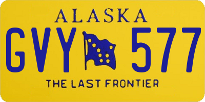 AK license plate GVY577