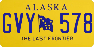 AK license plate GVY578