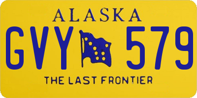 AK license plate GVY579