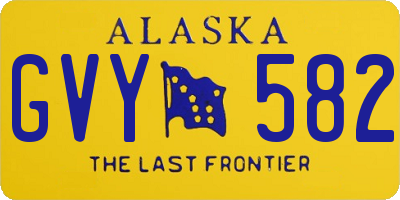 AK license plate GVY582