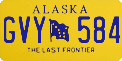 AK license plate GVY584