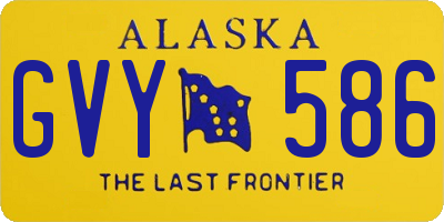 AK license plate GVY586