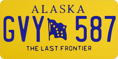 AK license plate GVY587