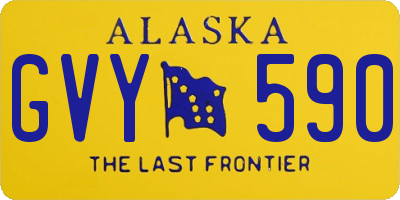 AK license plate GVY590