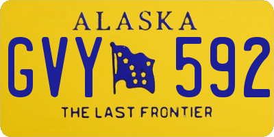 AK license plate GVY592