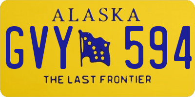 AK license plate GVY594