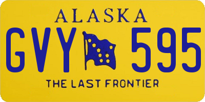 AK license plate GVY595