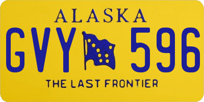 AK license plate GVY596