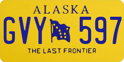 AK license plate GVY597