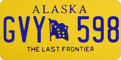 AK license plate GVY598