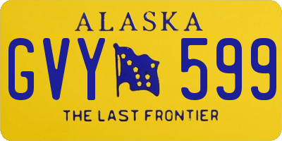 AK license plate GVY599