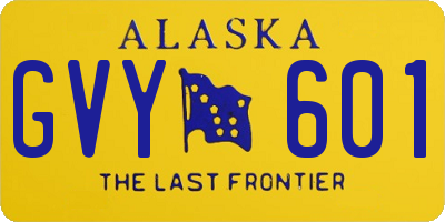 AK license plate GVY601