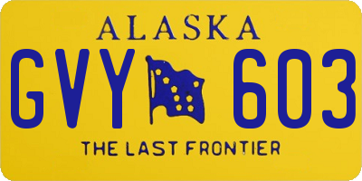 AK license plate GVY603