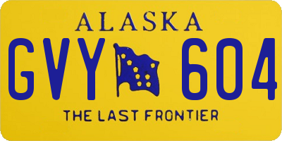 AK license plate GVY604