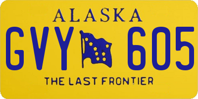 AK license plate GVY605