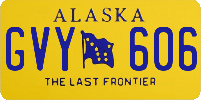 AK license plate GVY606