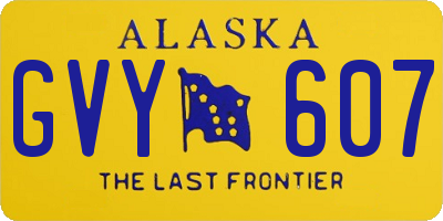 AK license plate GVY607