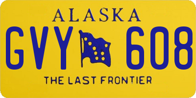 AK license plate GVY608