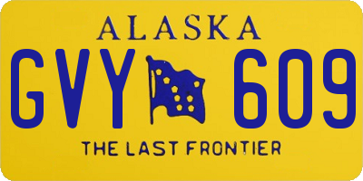 AK license plate GVY609