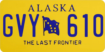 AK license plate GVY610