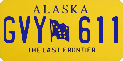 AK license plate GVY611