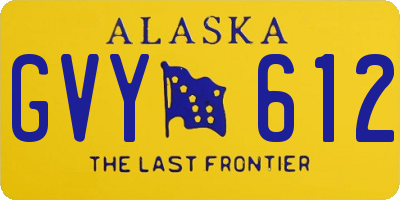 AK license plate GVY612