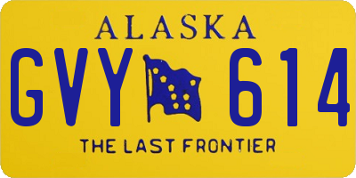 AK license plate GVY614