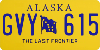 AK license plate GVY615