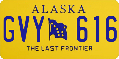 AK license plate GVY616