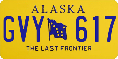 AK license plate GVY617