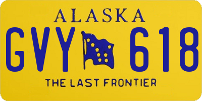 AK license plate GVY618