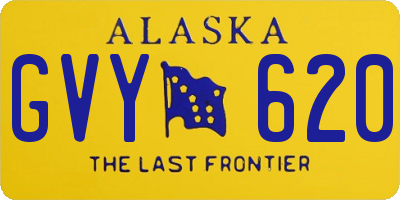 AK license plate GVY620