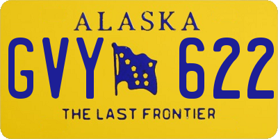 AK license plate GVY622