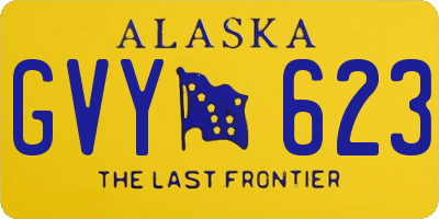 AK license plate GVY623