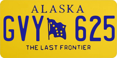 AK license plate GVY625