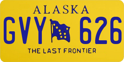 AK license plate GVY626