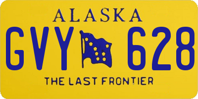 AK license plate GVY628