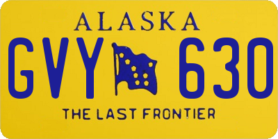 AK license plate GVY630