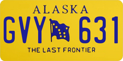 AK license plate GVY631