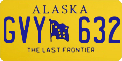 AK license plate GVY632