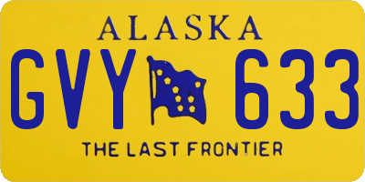 AK license plate GVY633